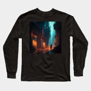 Cyberpunk city Long Sleeve T-Shirt